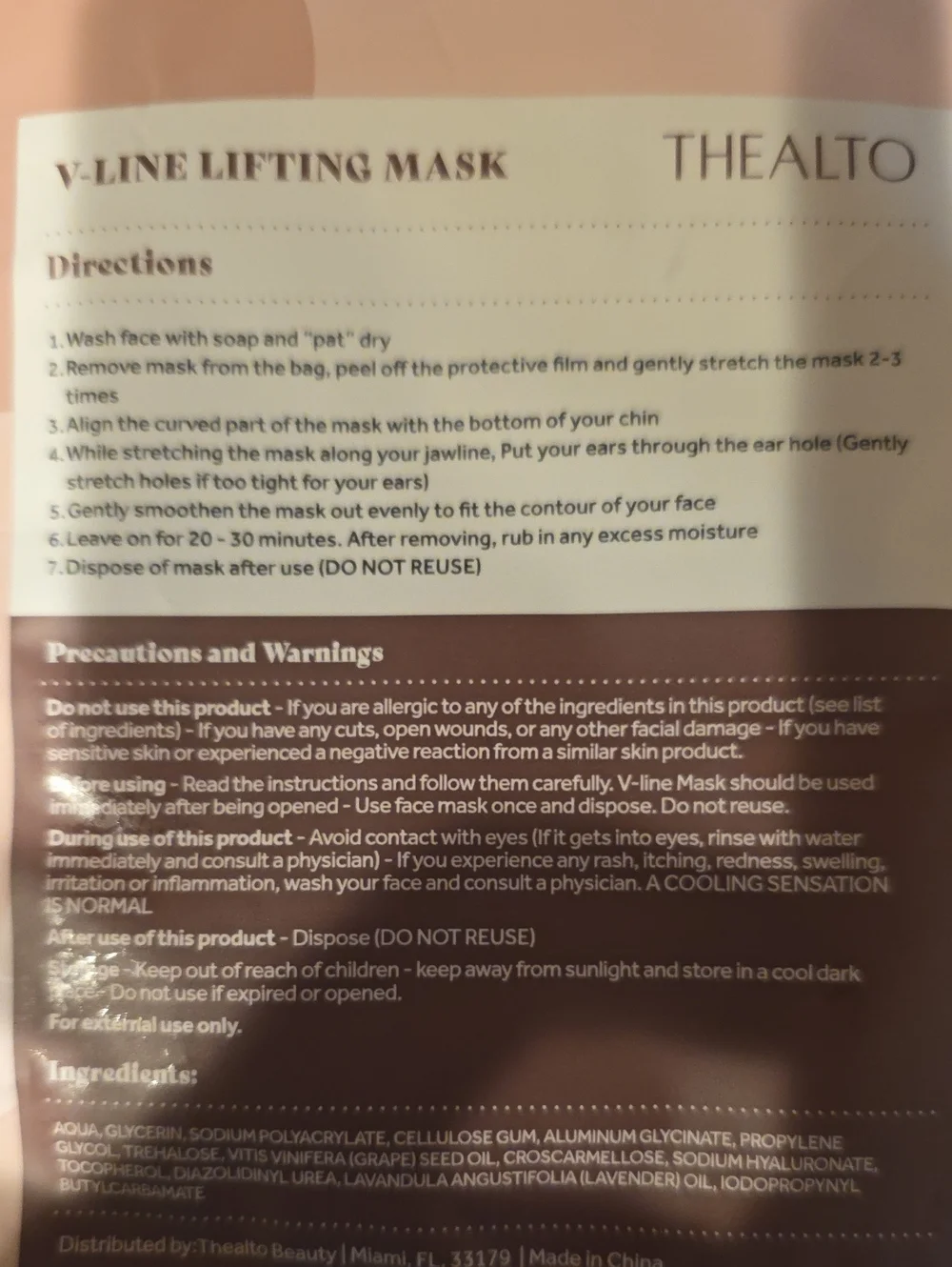 V-Line Lifting Mask - Pink (1 Count)